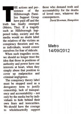 Letter - conspiracy theory - Metro 14.09.12.jpg