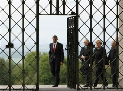 Obama, Merkel and Wiesel tour the Buchenwald concentration camp.jpg